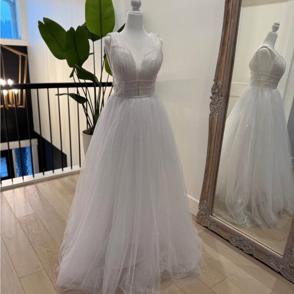 Elegant White Evening Gown